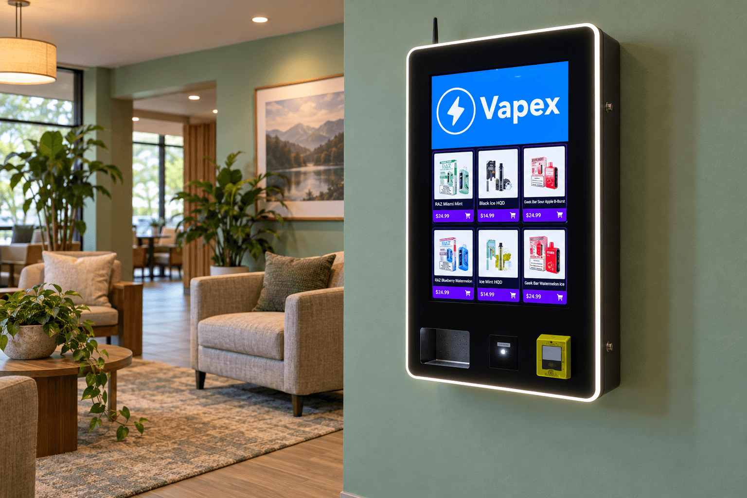 VAPEX machine installed in hotels & residential